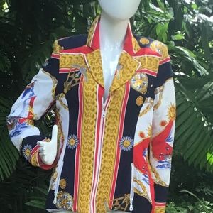 Vintage cotton  sailor motif Jacket